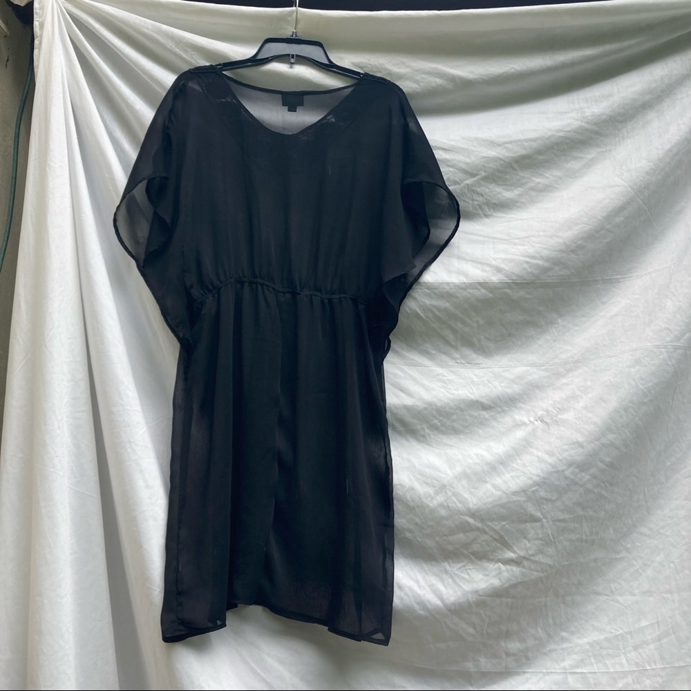Wassio Sheer Black Cover Up, Size Large - Picture 6 of 6